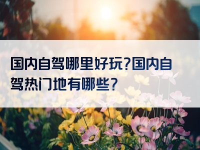 国内自驾哪里好玩？国内自驾热门地有哪些？