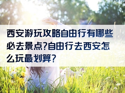 西安游玩攻略自由行有哪些必去景点?自由行去西安怎么玩最划算?