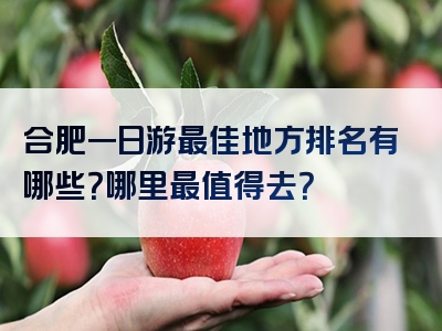 合肥一日游最佳地方排名有哪些？哪里最值得去？