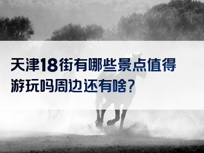 天津18街有哪些景点值得游玩吗周边还有啥？