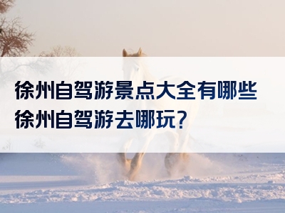 徐州自驾游景点大全有哪些徐州自驾游去哪玩？