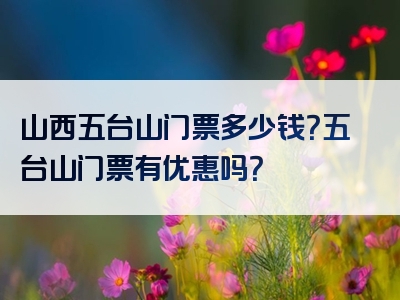 山西五台山门票多少钱？五台山门票有优惠吗？