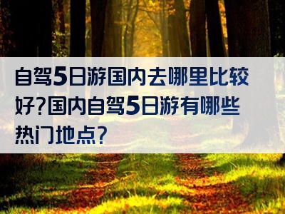 自驾5日游国内去哪里比较好？国内自驾5日游有哪些热门地点？