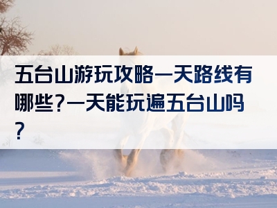 五台山游玩攻略一天路线有哪些？一天能玩遍五台山吗？