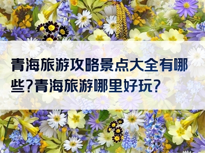 青海旅游攻略景点大全有哪些？青海旅游哪里好玩？