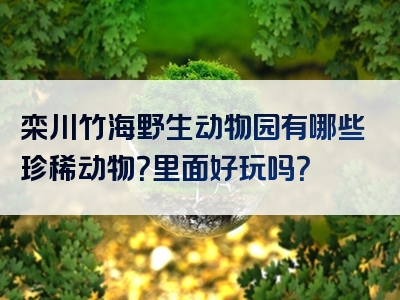 栾川竹海野生动物园有哪些珍稀动物？里面好玩吗？