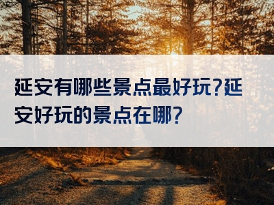 延安有哪些景点最好玩？延安好玩的景点在哪？