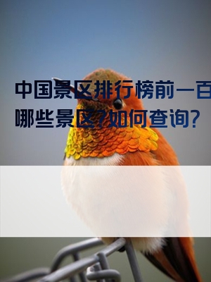 中国景区排行榜前一百名有哪些景区？如何查询？