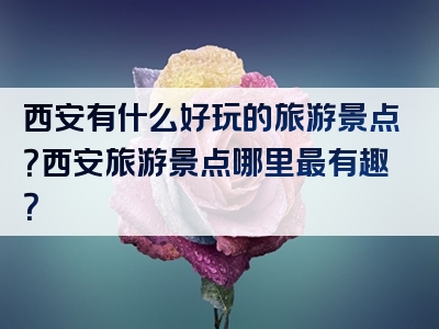 西安有什么好玩的旅游景点？西安旅游景点哪里最有趣？