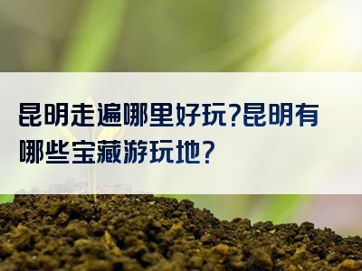 昆明走遍哪里好玩？昆明有哪些宝藏游玩地？