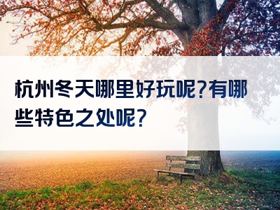 杭州冬天哪里好玩呢？有哪些特色之处呢？