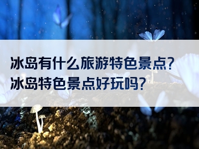 冰岛有什么旅游特色景点？冰岛特色景点好玩吗？