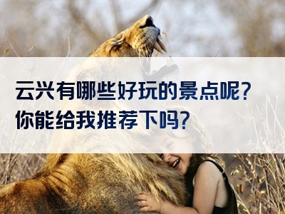云兴有哪些好玩的景点呢？你能给我推荐下吗？
