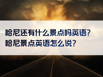 哈尼还有什么景点吗英语？哈尼景点英语怎么说？