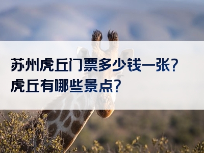 苏州虎丘门票多少钱一张？虎丘有哪些景点？