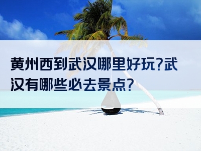 黄州西到武汉哪里好玩？武汉有哪些必去景点？