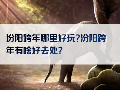 汾阳跨年哪里好玩？汾阳跨年有啥好去处？