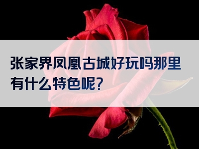 张家界凤凰古城好玩吗那里有什么特色呢？