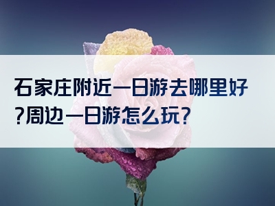 石家庄附近一日游去哪里好？周边一日游怎么玩？