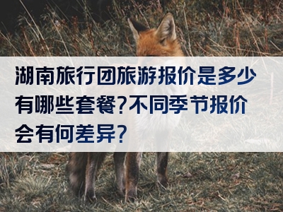 湖南旅行团旅游报价是多少有哪些套餐？不同季节报价会有何差异？