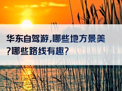 华东自驾游，哪些地方景美？哪些路线有趣？