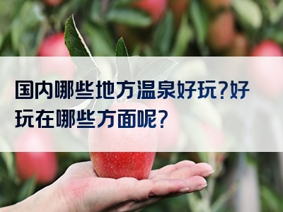 国内哪些地方温泉好玩？好玩在哪些方面呢？