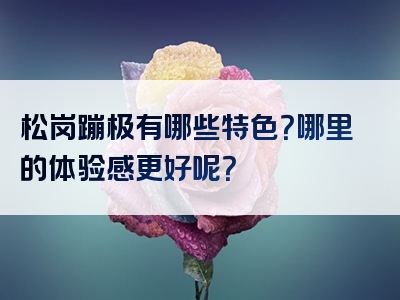 松岗蹦极有哪些特色？哪里的体验感更好呢？
