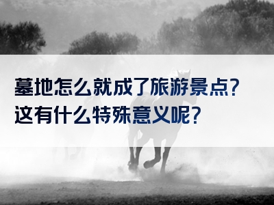 墓地怎么就成了旅游景点？这有什么特殊意义呢？