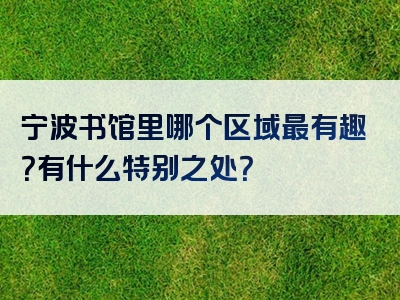 宁波书馆里哪个区域最有趣？有什么特别之处？