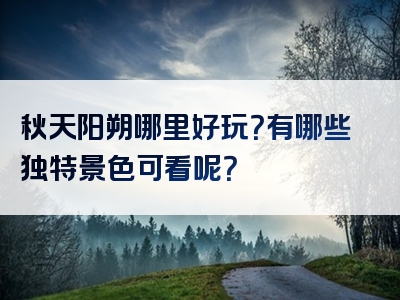 秋天阳朔哪里好玩？有哪些独特景色可看呢？