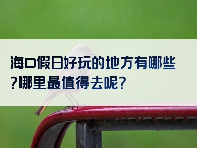 海口假日好玩的地方有哪些？哪里最值得去呢？