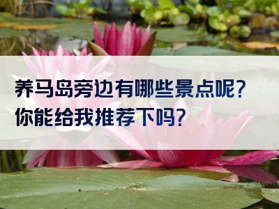 养马岛旁边有哪些景点呢？你能给我推荐下吗？