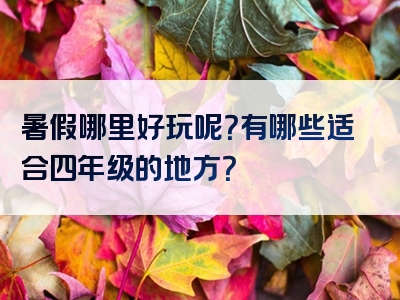 暑假哪里好玩呢？有哪些适合四年级的地方？