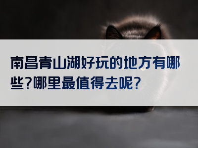南昌青山湖好玩的地方有哪些？哪里最值得去呢？