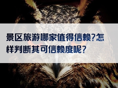 景区旅游哪家值得信赖？怎样判断其可信赖度呢？