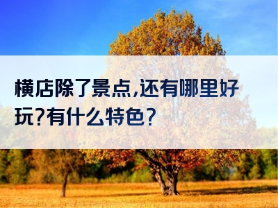 横店除了景点，还有哪里好玩？有什么特色？