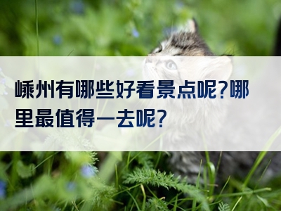 嵊州有哪些好看景点呢？哪里最值得一去呢？