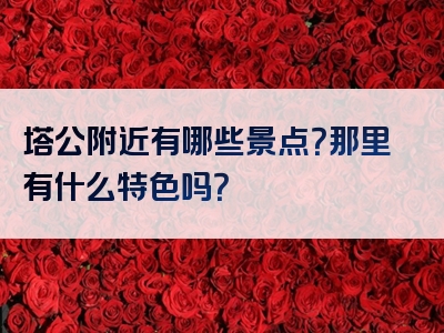 塔公附近有哪些景点？那里有什么特色吗？