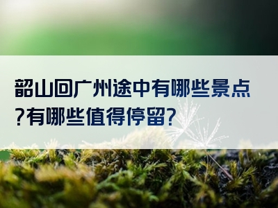 韶山回广州途中有哪些景点？有哪些值得停留？
