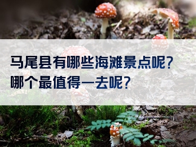 马尾县有哪些海滩景点呢？哪个最值得一去呢？