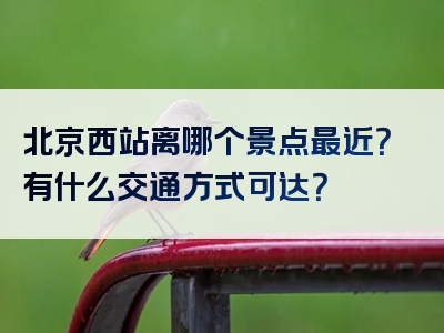 北京西站离哪个景点最近？有什么交通方式可达？
