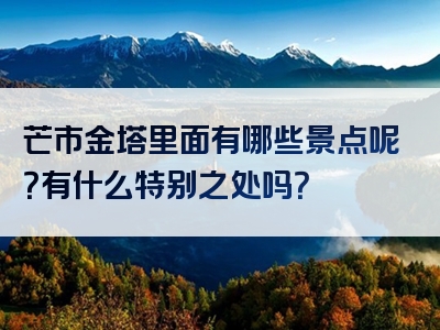 芒市金塔里面有哪些景点呢？有什么特别之处吗？