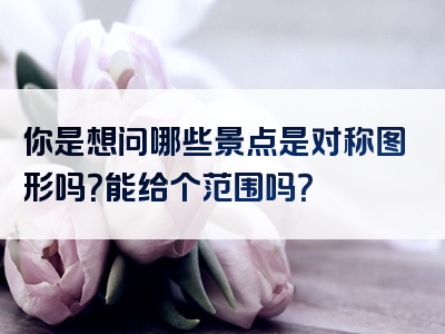 你是想问哪些景点是对称图形吗？能给个范围吗？