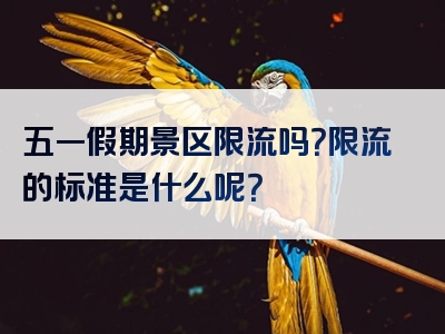五一假期景区限流吗？限流的标准是什么呢？