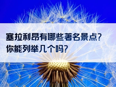 塞拉利昂有哪些著名景点？你能列举几个吗？