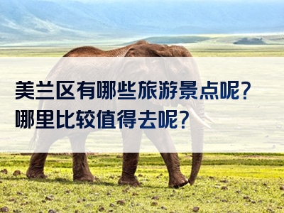 美兰区有哪些旅游景点呢？哪里比较值得去呢？