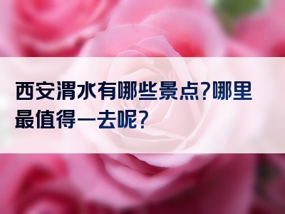 西安渭水有哪些景点？哪里最值得一去呢？