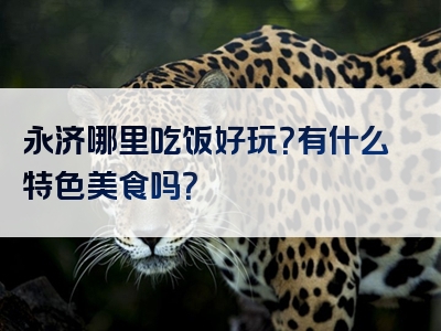 永济哪里吃饭好玩？有什么特色美食吗？