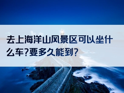 去上海洋山风景区可以坐什么车？要多久能到？