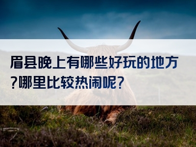 眉县晚上有哪些好玩的地方？哪里比较热闹呢？